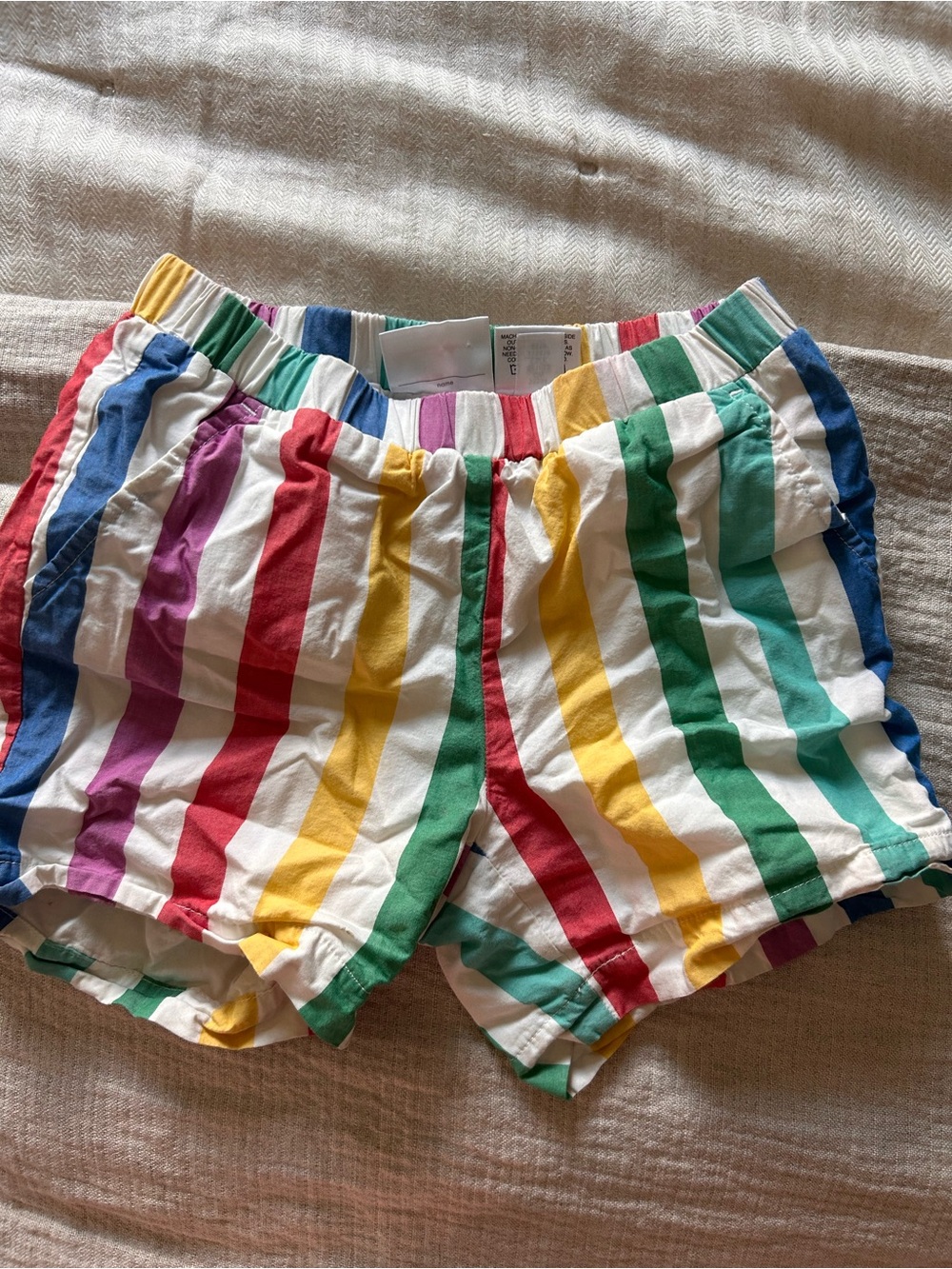 Kid’s Rainbow Stripe Cotton Shorts - Multi